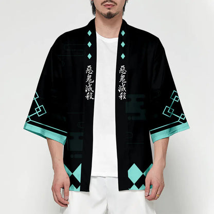 Demon Slayer Anime Haori Kimono Set with Cape