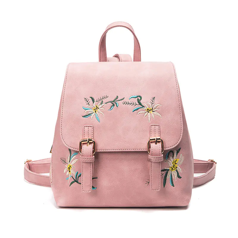 Embroidered Women's Backpack