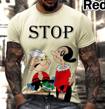 Men's Oversized Retro Short Sleeve Summer T-Shirt