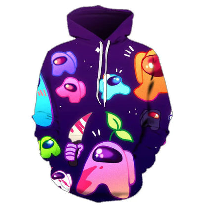 Futuristic 3D Printed Hoodie for Adults and Kids