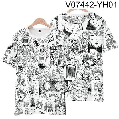 Zenitsu Anime Face Print T-Shirt - Summer Streetwear