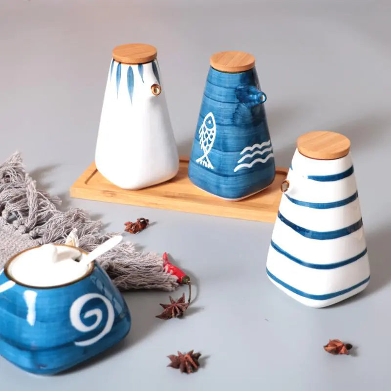 Ceramic Seasoning Pot for Soy Sauce and Vinegar