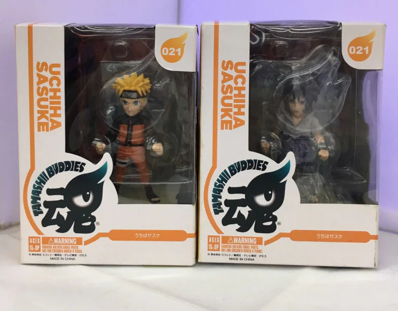 Bandai Tamashii Nations Buddies  NARUTO UZUMAKI and UCHIHA SASUKE ,Anime Figurine Display, Collectible Statue Decor