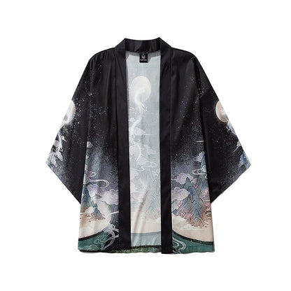 Japanese Haori Yukata for Men - Samurai Jacket/Cardigan