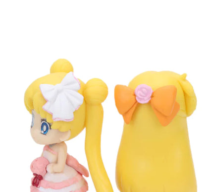 6pcs Anime Sailor Moon Tsukino Usagi Cute Mini Figures Anime Figurine Display Piece