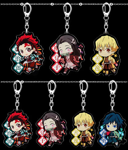 Demon Slayer Acrylic Keychain - Tanjiro & Giyu