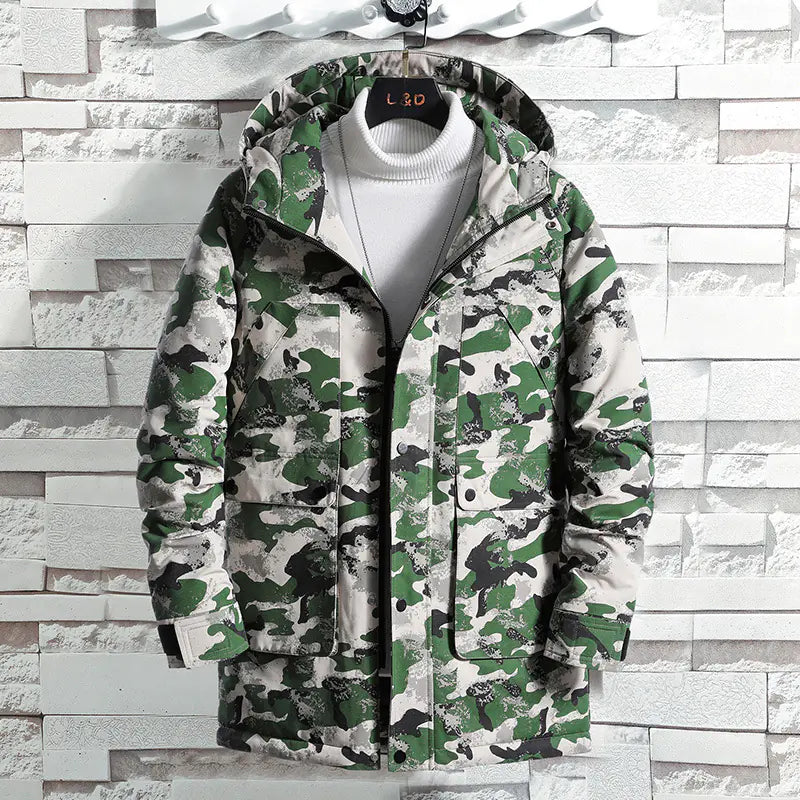 Men's Camouflage Hooded Warm Jacket for Fall/Winter