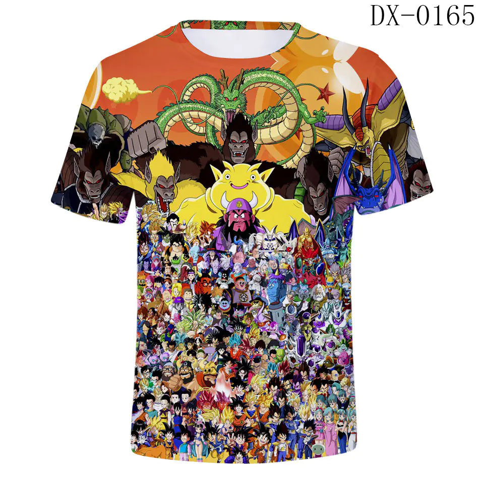 Dragon Ball Anime Series 3D Short Sleeve T-Shirt