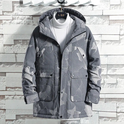 Men's Camouflage Hooded Warm Jacket for Fall/Winter