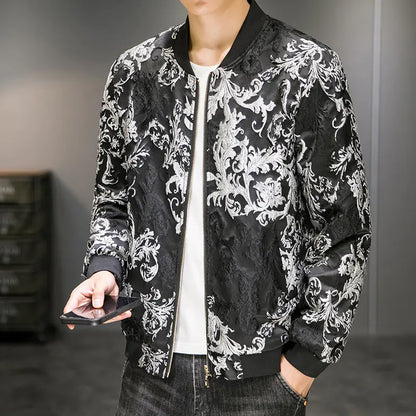 Men's Embroidered Jacquard Autumn Fashion Jacket