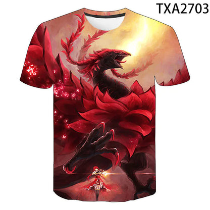 New Summer Yu Gi Oh 3D Printed Casual T-Shirt