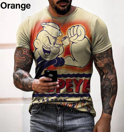Men's Oversized Retro Short Sleeve Summer T-Shirt