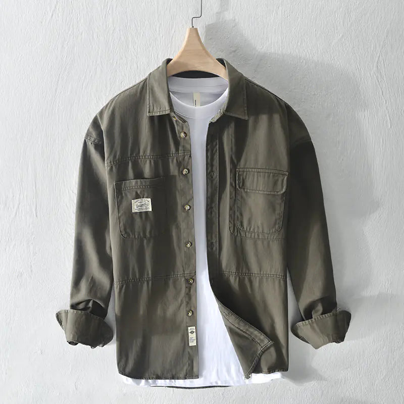Z736 Japanese Style Loose Fit Men's Shirt Jacket