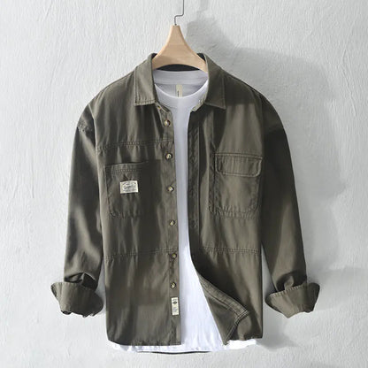Z736 Japanese Style Loose Fit Men's Shirt Jacket