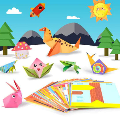 Children's Origami Book with Creative DIY Paper (One Set)