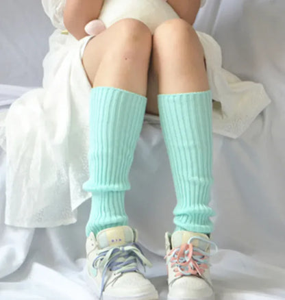 Japanese Solid Color Bunching Socks