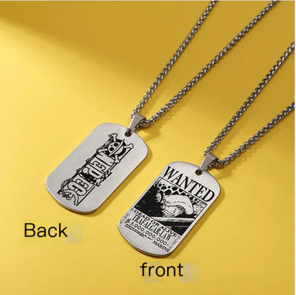 One Piece Inspired Necklace Pendant with Keychain