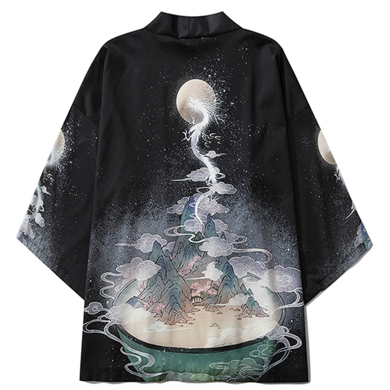 Japanese Haori Yukata for Men - Samurai Jacket/Cardigan