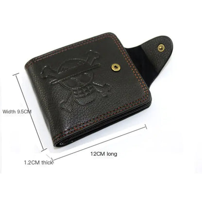 One Piece Anime Wallet - Luffy Skull Design (Short)