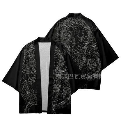 2023 Japanese Ukiyo-e Style Kimono Cardigan Shirt