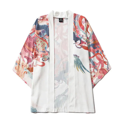 Japanese Retro Ukiyo-e Dragon Hanfu Loose Shirt