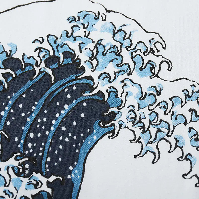 Kanagawa Wave Ukiyo-e T-Shirt for Couples (Unisex)
