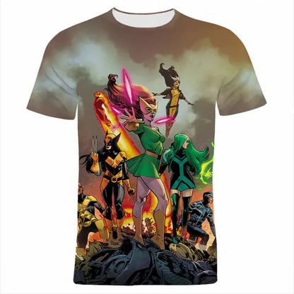 X-Men 3D Printed Elastic Polyester Men's T-Shirt
