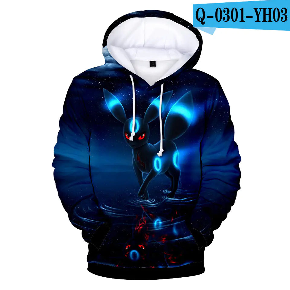 Pokemon Hoodie with Pet Character Print
