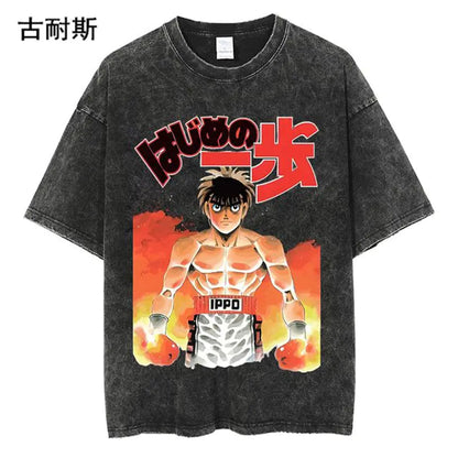 Vintage Loose-Fit Short Sleeve T-Shirt for Men