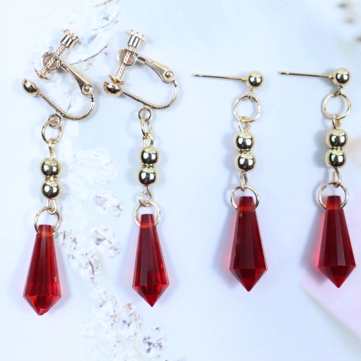 Anime Crystal Dangle Earrings for Cosplay Fashion