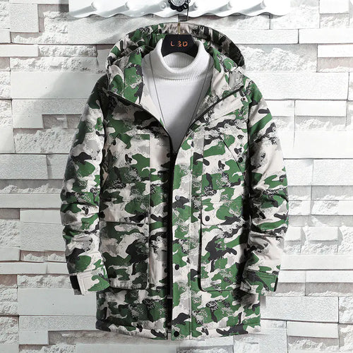 Men's Camouflage Hooded Warm Jacket for Fall/Winter