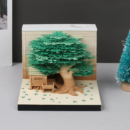 3D Paper Carving Tree House & Castle Calendar