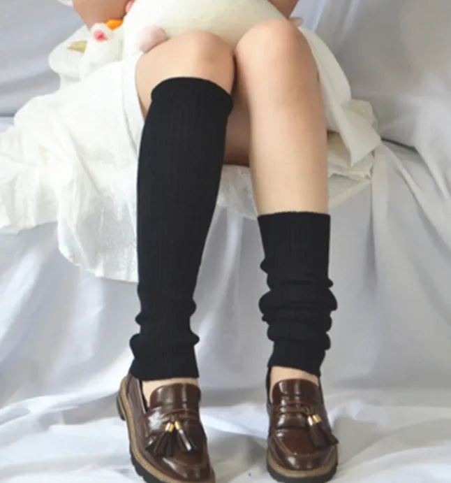 Japanese Solid Color Bunching Socks