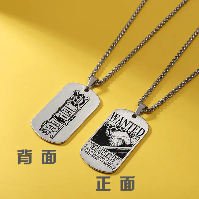 One Piece Inspired Necklace Pendant with Keychain