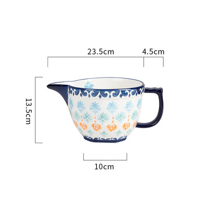 Simple Ceramic Mixing Bowl for Household Use